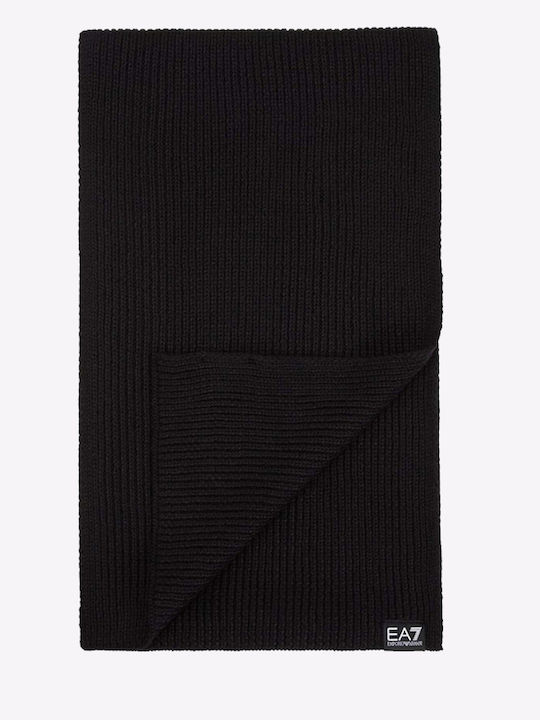 Emporio Armani Мъжки Вълнен Шал Черен