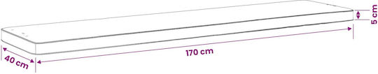 vidaXL Μαξιλάρι για Παγκάκι Κήπου Κόκκινο 2τμχ 170x40εκ.