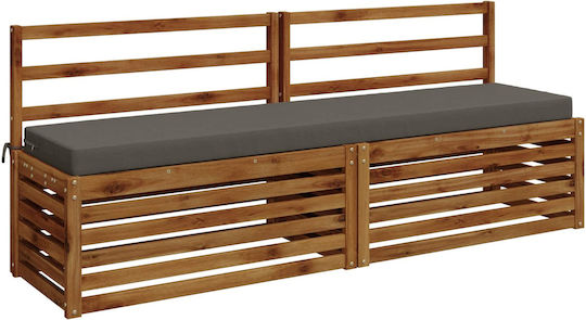 vidaXL Gartenbankkissen Soest Grau 2 Stück 170 x 40 cm