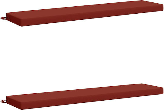 vidaXL Gartenbankkissen Soest Rot 2 Stk. 170 x 40 cm