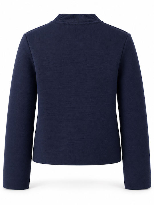 Cuca Damen-Lederblazer Navy Blue