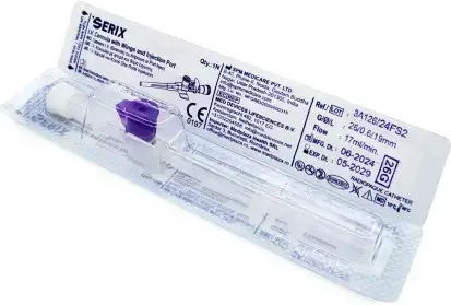 IV Cannulas With Wings and Injection Port Serix 100 Pieces 20G