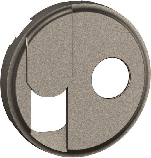 Celiane Telephone & TV Socket Plate Titanium