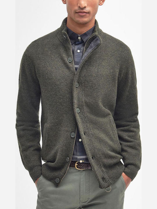 Barbour Knitted Cardigan Dusty Green