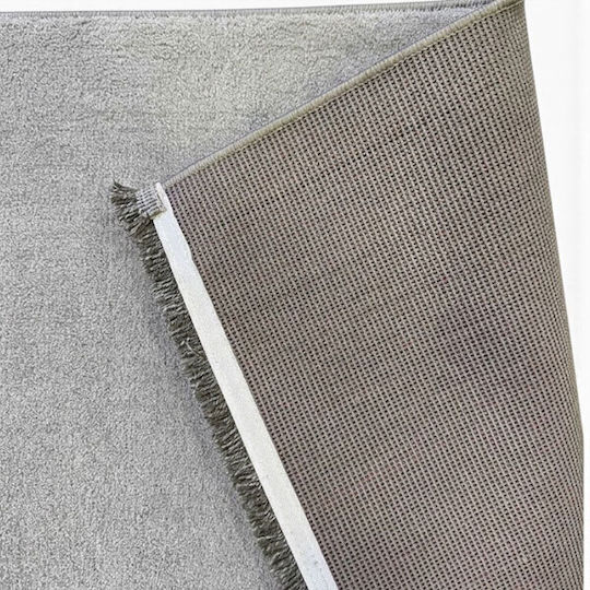 SpitiBazaar Shaggy Bedroom Rug Sets Grey 3 Pieces