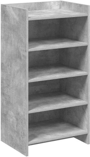 Дървен шкаф за обувки Сив 48x36x92 см