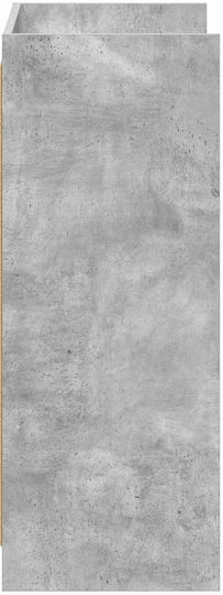 Дървен шкаф за обувки Сив 48x36x92 см