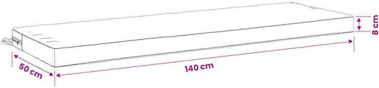 vidaXL Възглавница за градинска пейка Soest Сива 2 бр. 140x50 см.
