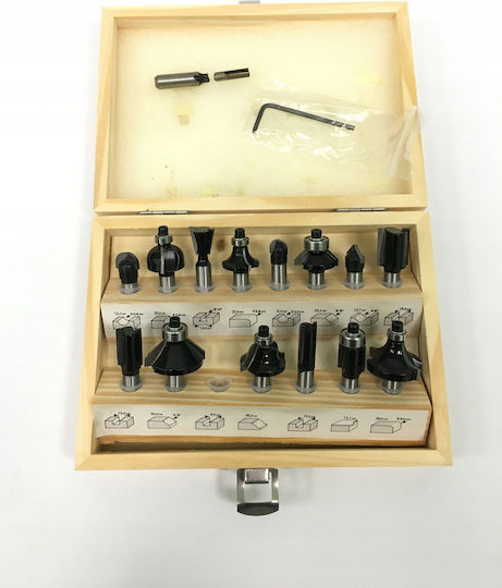 Τρυπάνι Einhell Hm Cutter Set 15 Τεμάχια Φρέζες Στέλεχος 8mm