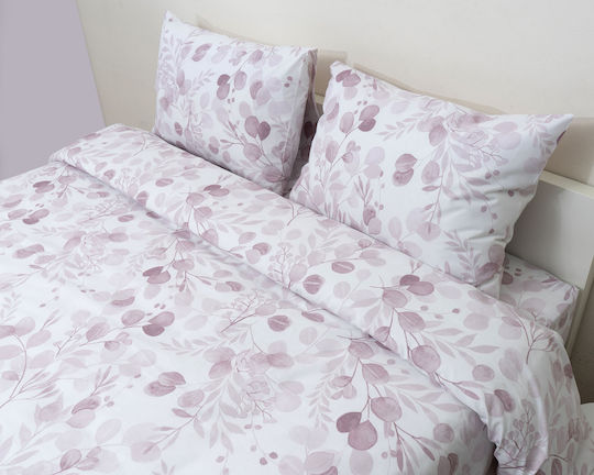 Anna Riska Super-Double Bed Sheet Set 240x270cm Pink (2 Pieces)