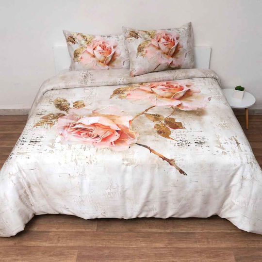 Anna Riska Super-Double Bed Sheet Set 240x270cm Ecru (2 pcs)