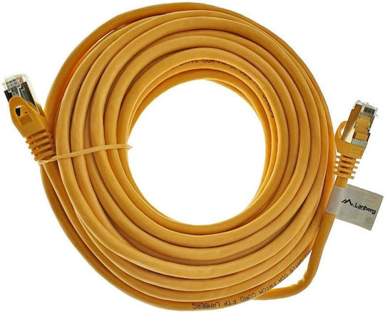 Lanberg S/FTP Cat.6a (Gigabit) Мрежов Кабел Ethernet 10м Жълт