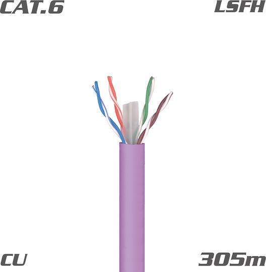 Televes U/UTP Cat.6 Cablu de rețea Ethernet fără conectori 305m Violet 1buc