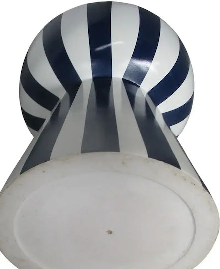 Runder Blauer Beistelltisch L45xB45cm