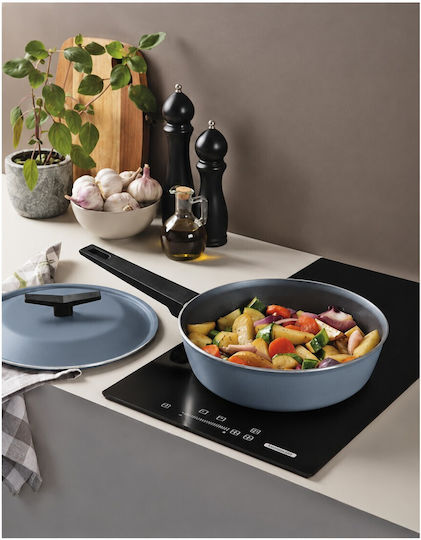 Tramontina Aluminum Saute Pan with Lid and Non-Stick Coating 24cm