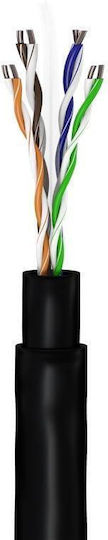 Triton U/UTP Кат.6 (Gigabit) Мрежов Кабел Ethernet 100м Черен