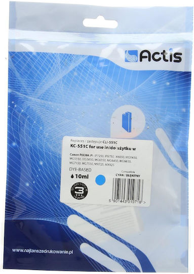 Actis Kompatible Canon Inkjet-Druckertinte CLI-551C 335 Seiten 12 ml Cyan 1 Stück