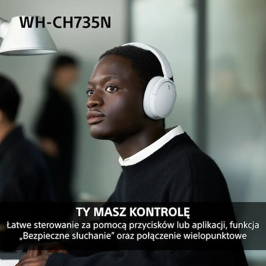 WHCH735N Ασύρματα / Ενσύρματα Over Ear Ακουστικά Μαύρα