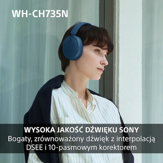 WHCH735N Безжични / Жични слушалки Over Ear, сини