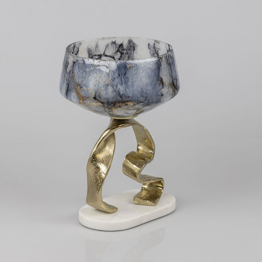 Eurolamp Διακοσμητικό Μπωλ Γυάλινο Μπλε 21x21cm