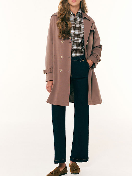 Damen-Trenchcoat Moccasin