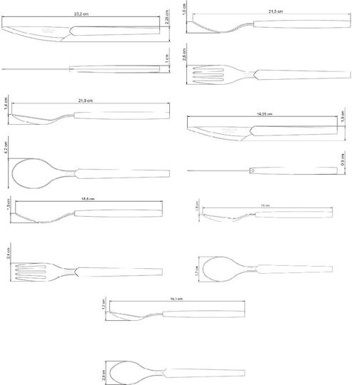 Tramontina 18/10 Stainless Steel Cutlery Set Pink 42 Pieces