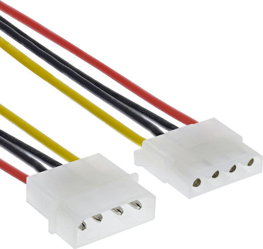 InLine 4-Pin Molex - 4-Pin Molex Cable 0.3m Πολύχρωμο 29650