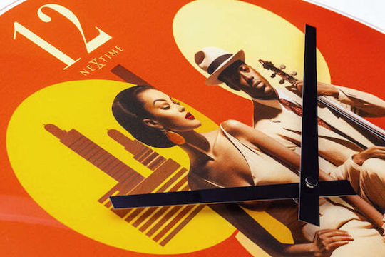 Nextime Αναλογικό Γυάλινο Πολύχρωμο Ø43cm Nextime Αναλογικό Γυάλινο Πολύχρωμο Ø43cm
