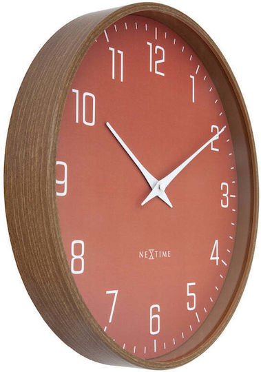 Nextime Αναλογικό Ξύλινο Μπρούτζινο Ø30cm Nextime Αναλογικό Ξύλινο Μπρούτζινο Ø30cm