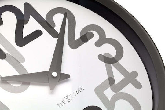 Nextime Αθόρυβο Ρολόι Τοίχου Πλαστικό Ø30cm