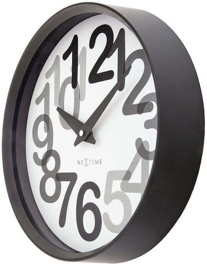 Nextime Αθόρυβο Ρολόι Τοίχου Πλαστικό Ø30cm