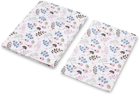 Sensillo Babybettwäsche-Set mit Kissenbezug Rosa 100 x 135 cm