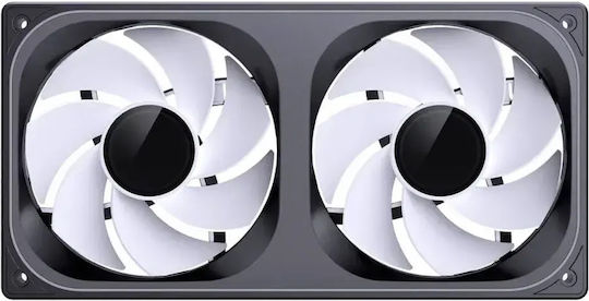 ZB-240BR Reverse Gehäuselüfter 120mm mit ARGB Beleuchtung und Verbindung 3-polig / 4-Pin PWM 1Stück Schwarz