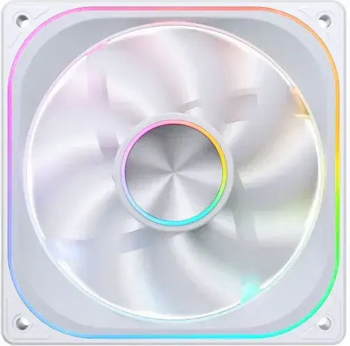 ZA-120W Gehäuselüfter (2400rpm) mit ARGB Beleuchtung und 4-Pin PWM Verbindung Weiß