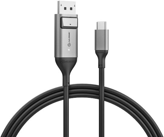 Alogic USB 2.0 Cable USB-C male - USB-A Γκρι 2m ULCDP02-SGR