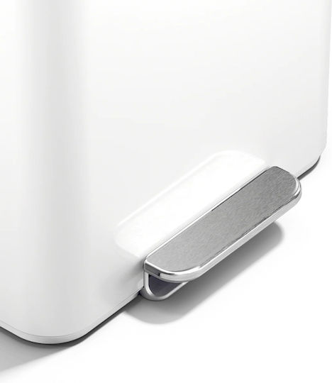 Simplehuman Кошче за Рециклиране от Неръждаема Стомана с Педал 15 л Сребристо