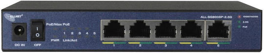 Allnet Unmanaged L2 PoE+ Switch with 5 Ethernet Ports