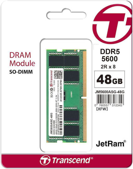 JetRAM DDR5 με Module 1x48GB και Ταχύτητα 5600 για Laptop