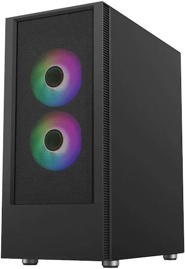 AG-TEMPEST-MESH-BK Gaming Midi Tower Computer Case with Side Window Black