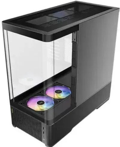 C6 Curve Gaming Midi Tower Κουτί Υπολογιστή με Πλαϊνό Παράθυρο και ARGB Φωτισμό Μαύρο