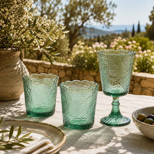 HFA Vintage Σετ Ποτήρια Ουίσκι Γυάλινα Πράσινο 300ml 18τμχ