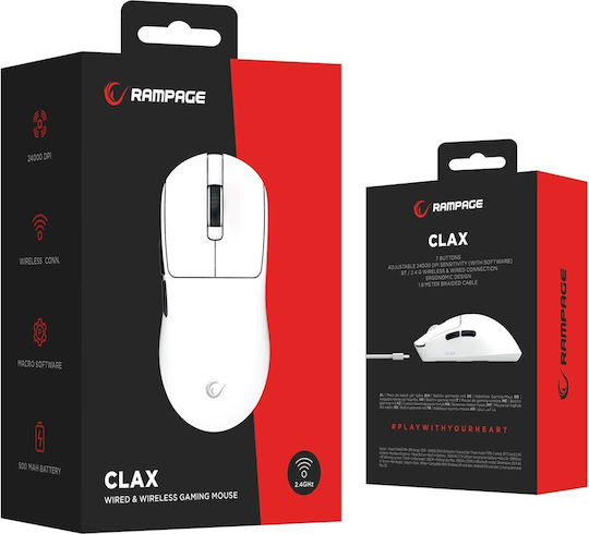 Wireless Gaming Mouse 24000 DPI White