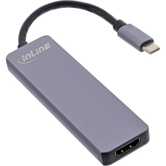 InLine Докинг станция USB-A със сив цвят