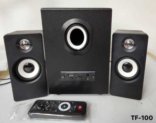 FT-100 Компютърни говорители 2.1 с мощност 11 W, черни