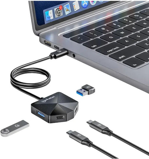 Manhattan USB Hub 4 Ports USB 3.2 with USB-C Connection