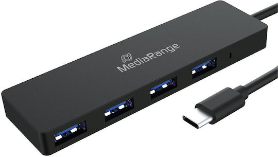 MediaRange USB Hub 4 Ports USB 3.0 with USB-C Connection