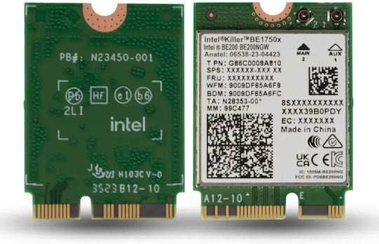 Κάρτα Δικτύου Wifi7 5800mbps Intel Killer Be1750
