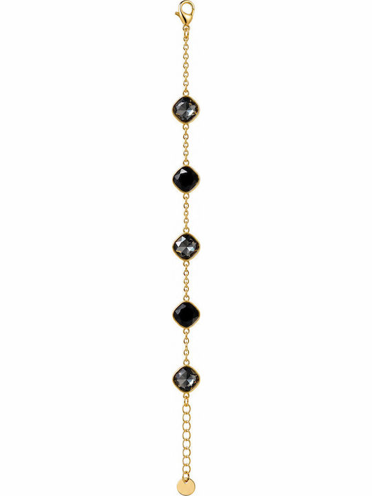 Kingleap Women's Gold-Plated Steel Chain Bracelet