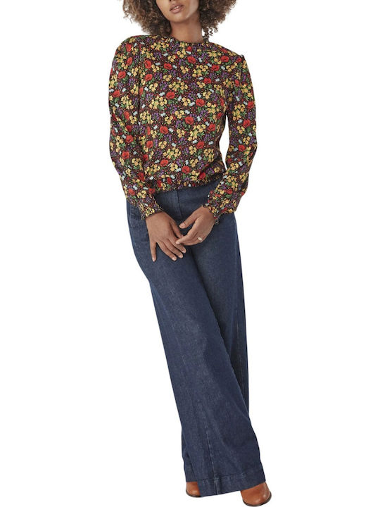 Naf Naf Glam Women's Floral Patterned Blouse M Naf Naf Glam Women's Floral Patterned Blouse M