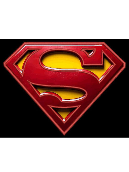 Κέντημα Στάμπα Super Man Logo Ανδρική Φούτερ Κουκούλα Takeposition Μπλε Royal